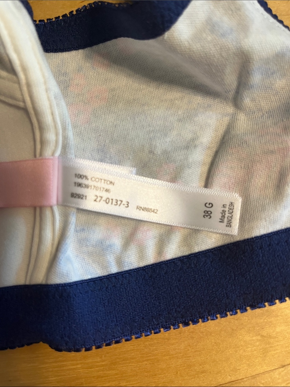 Catherine’s Comfort Choice Floral Front-Close Support Bra NWOT and 100% cotton - Picture 9 of 11
